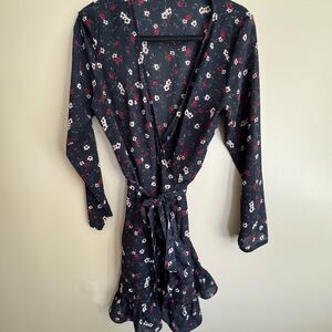 Floral wrap around dress